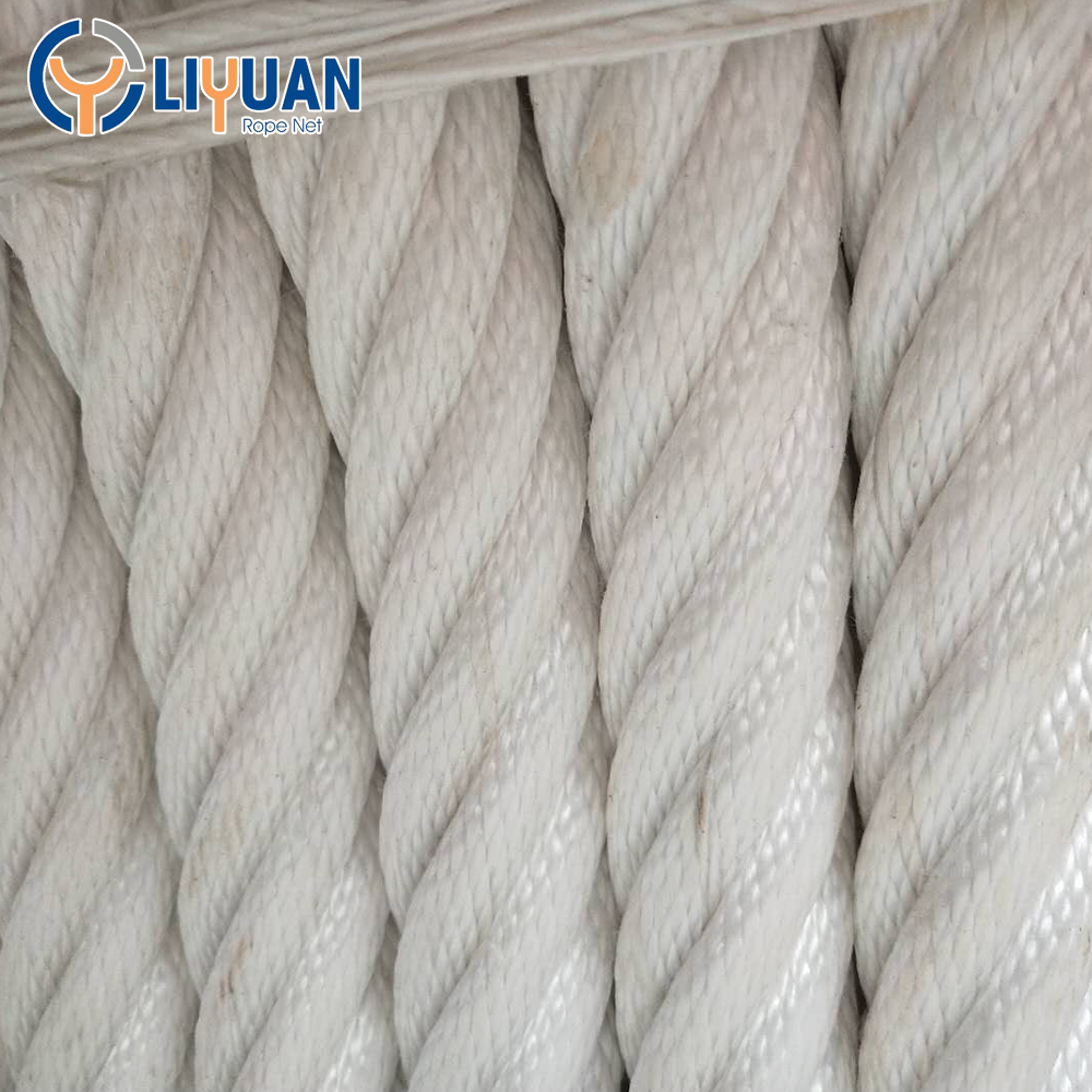 200m/220m Length White Cotton Rope for Flogline Signal Halyard Strong and Durable