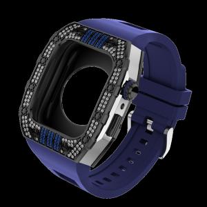 China Apple Watch Carbon Fiber Case Series 4, 5, 6, 7 &amp; SE 45 44mm Protective Cover And Band factory