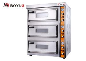 China Big Capacity Pizza Oven Three Layer Electric 380v Stainless Steel factory