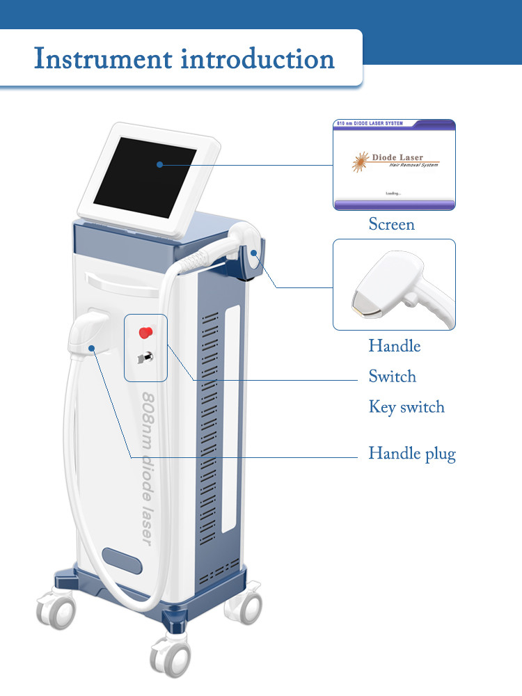 Most Effective Painless Portable 808 Diode Laser Hair Removal Gentle Laser Machine