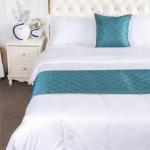 Hotel Bedding Decorative 2.2m Polyester Sheet Bed Runner