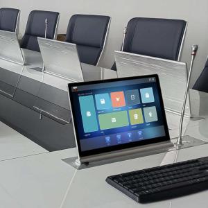 China Retractable Motorized Monitor Lift Tv Lift Meeting Table Monitor Lift Mechanism For Paperless Conference System factory