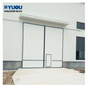 China Sandwich Panel Warehouse Industrial Sliding Door Automatic Metal 50mm Panel 220V factory