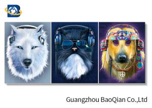 China Clear Vivid Animal 3d Photo For Home Wall Decor , 3d Flipped Changing Wall Art factory