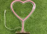 Pink Heart Hazard Free 12VDC EU Plug USB Neon Signs For Gift