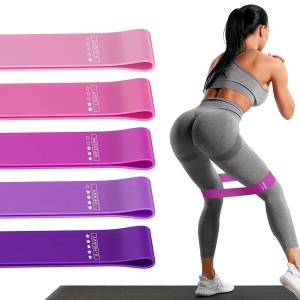 China Silicone Resistance Loop Exercise Band For Home Fitness Elastic Workout 5pcs Bands on sale