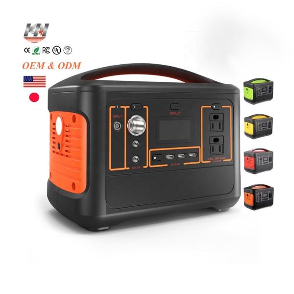 600W US JP Plug Powerstation Outdoor Camping LiFePO4 Battery Portable Power