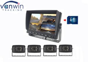 China 7 Inch 4ch Car Screen And Rear View Camera LCD Display Recorder For Truck RV factory