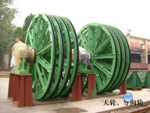 China Hoist Wheel Wire Guide Castings And Forgings Rope Pulley Head Sheave factory