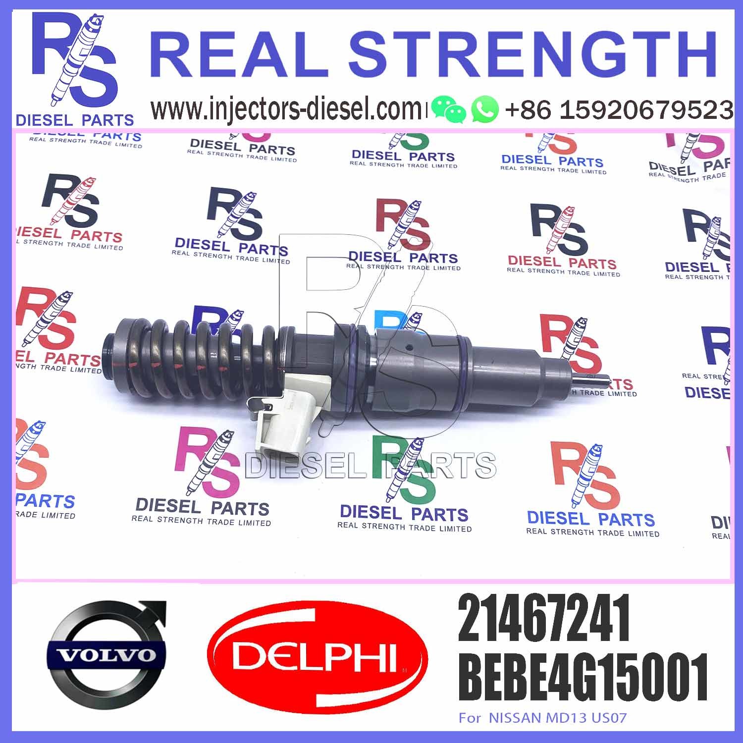 21467241 New Diesel Fuel Injector For E3.4 VOL-VO TRUCK MD13 US07 BEBE4G15001 21467241,22340639