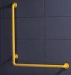 White / Yellow Color Toilet Cubicle Hardware Nylon Safety Handle Non - Barrier