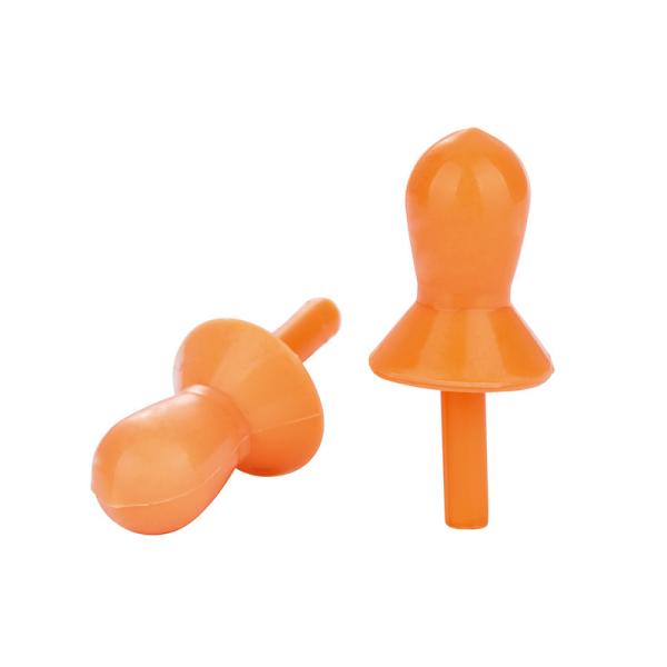 Comfortable 28dB SNR Orange Silicone Earplugs for Noise Blocking in Loud