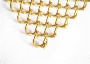 China 1.5mm Metal Coil Drapery Curtain SS 304 Hanging Mesh Fireplace Screens 5x5mm factory