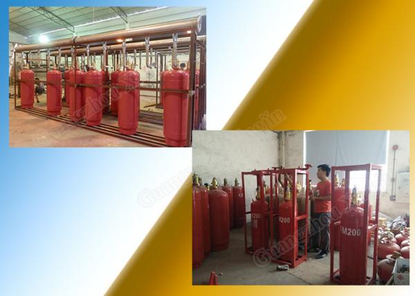 China Chemical FM 200 Fire Suppression System Of 120L Type Cylinder factory