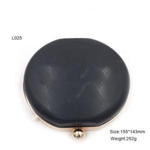 China Bag accessories custom round gold plastic box clutch frame metal purse frame factory