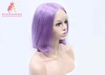 Hot Selling Custom Human Hair Wigs 100% Human Hair Purple Color Full Lace Wigs