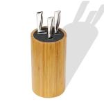 Healthy Eco Friendly Bamboo Knife Block Cylinder Shaped CSBI Approved