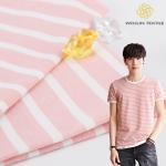 Clear Texture And Stylish High Quality Cotton Feel Striped Knit Fabric For T