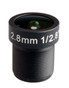China 1/2.8&quot; 2.8mm F2.0 Megapixel 1080P M12/CS Mount 142degree Wide Angle Lens, 2.8mm security camera lens factory