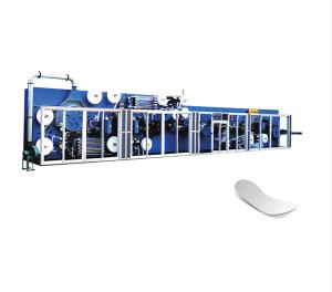 China 450KW PLC Control Sanitary Pad Cutting Machine 200pcs/Minute factory