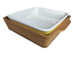 China Ceramic Lasagna Dish with cork base factory