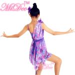 Textile Printing Floral Diagonal Lyrical Dance Competition Costumes Skating And