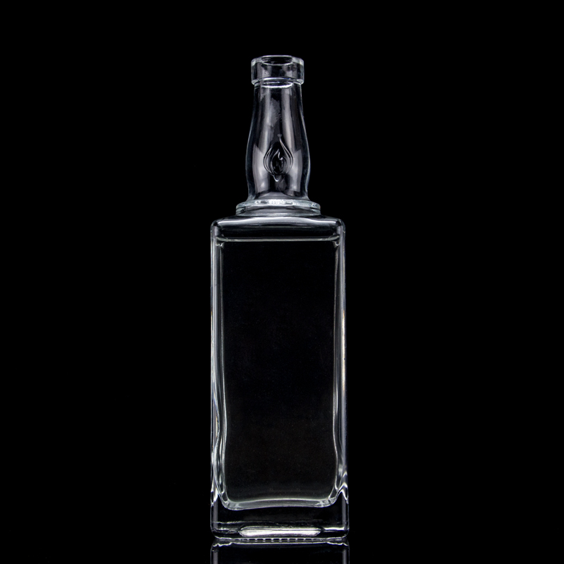 Glass Whisky Bottle Square 700ml Thick Bottom 750ml 500ml Tequila Bottles for Spirits