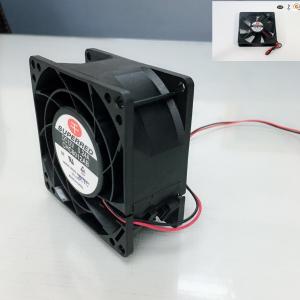 China 24V DC Cooling Fan 80x80x25 Plastic PBT 94V0 Frame 0.2A Black Color factory