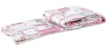 White And Pink Printed Quilt Set 100 Percents Cotton For Household Bedroom