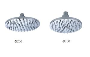China ZYD01W Diameter 200mm Round Shape Multicolor Abs Chrome Plated Bathroom Rainfall Overhead Shower Head Shower Head factory