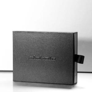 Rectangular Cardboard Exquisite Gift Black Embossing Foil Logo Drawer Box for