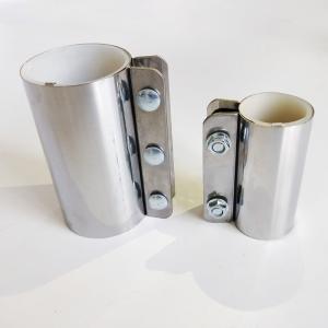 China OEM 2.5inch SS304 Compression Pipe Clamps Three Sets Of Bolts With Silicone Gasket factory
