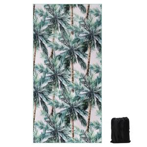 China Private Label Custom Print Lightweight Sand Proof Microfiber Waffle Beach Towel factory