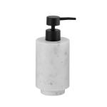 Round Kalala White Marble Bathroom Accessories Sets Marble Soap Dispenser Set