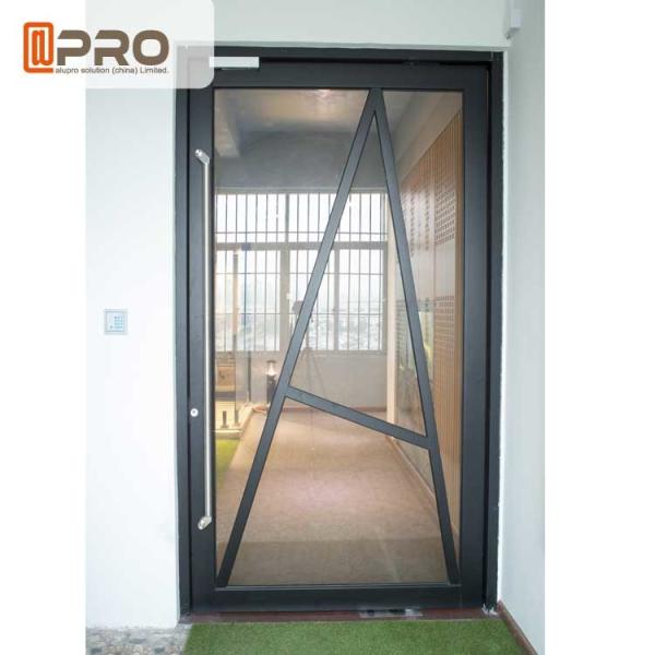 Tempered Glass Pivot Front Door , Aluminium Contemporary Entrance Doors pivot
