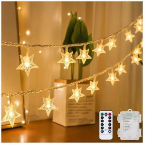 China Star String Lights Battery Operated LED Twinkle Little Star Light Warm White Indoor and Outdoor Decoration for Kids Room factory