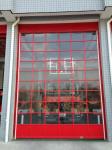 Glass transparent Aluminum Sectional Door Adjusted Height Wind Resistance Class