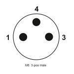 4P Male M8 Waterproof Connector Plastic Field Assembly Wireable Attachable
