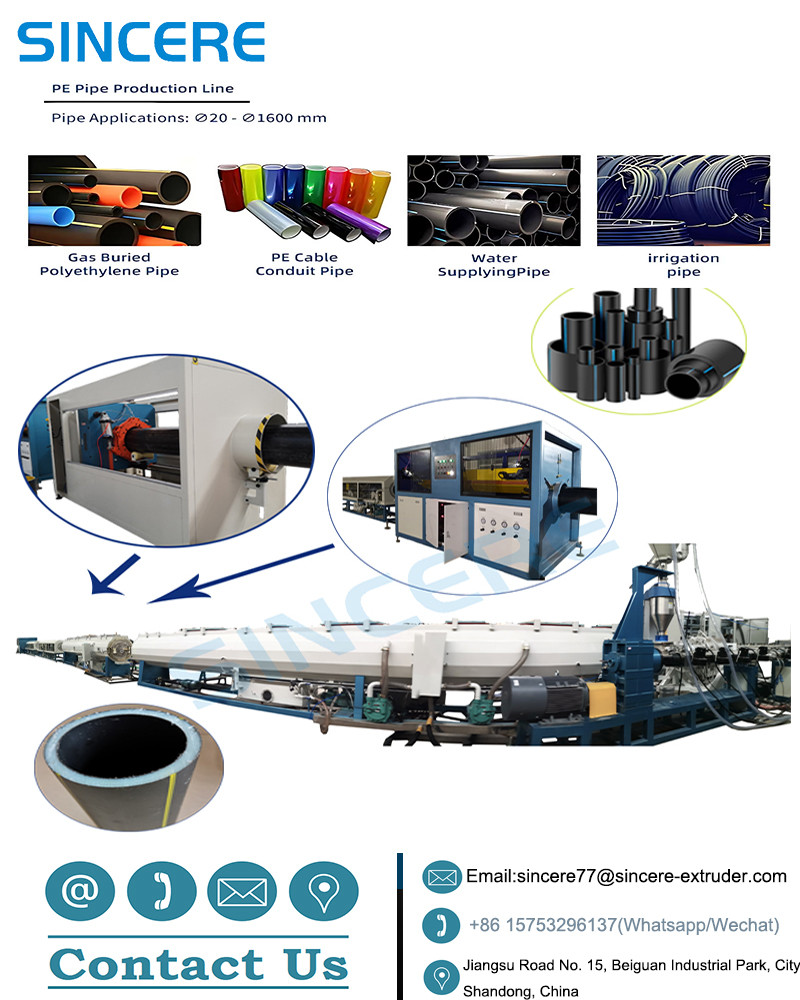 OEM PP PE PPR Pipe Extruder Single Screw PVC Four Pipes Extrusion Line