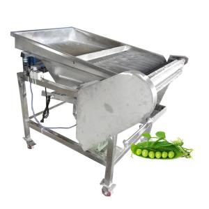 China Fresh Green Soybean Pea Broad Bean Sheller Dehulling Peeling Threshing Machine factory