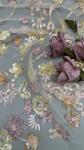 Leafy Lace Sequin Embroidered Fabric 3D Floral Elegant And Breathe Luxury