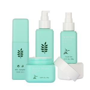 China Elegant Green Cosmetic Packaging Sets 50g 80g 100ml 160ml Simple Style factory