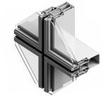 6063 T5 Aluminum Extrusion Curtain Wall Profile , Aluminum Glass Wall Rail