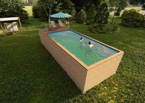 China Topshaw Low Cost Customize 20ft 40ft Modern Backyard Swimming Pool for Sale factory
