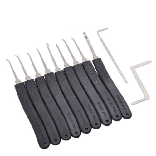 9 Piece Locksmith Supplies Lock Pick Set Pick Lock Tool Locksmith Tool Door Lock
