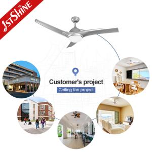 60±5W Silver Color 52" Ceiling Fan with Light and Remote Control within Your