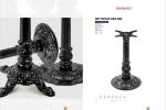 Furniture Part Outdoor Vintage Table Base 3 Prong Powder Coat Finish