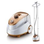 Bottom Drain Plug Garment Fabric Steamer , Golden Standing Garment Steamer