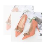 ZM032 929-36 Suede Single Shoes Women 2020 Spring New Women'S Shoes Pointed Toe