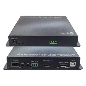 China RS232 BIDI Audio 2.97Gbps HDMI KVM Over Fiber Extenders factory